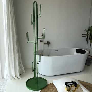 70.9" Clothing Rack Bedroom Entryway Coat Rack Freestanding Cactus Hall Tree in Green